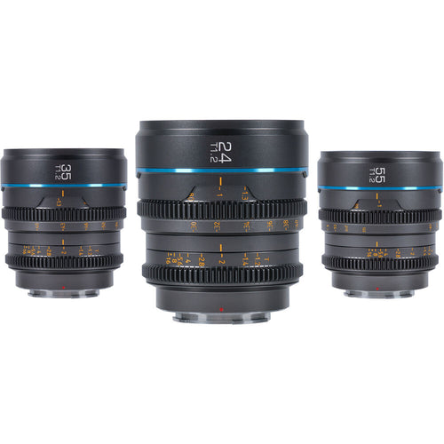 Sirui Nightwalker T1.2 S35 Cine Lens Set - Gun Metal Grey