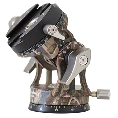 Leofoto VH-30R 2-Way Monopod Head with Panning Clamp and PU-100D Plate - Camouflage