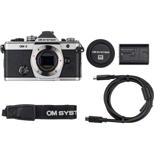 OM SYSTEM OM-3 Silver Mirrorless Camera Body Only