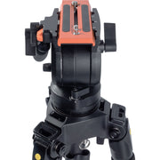 Miller AirV Fluid Head with Toggle LW Aluminium Tripod, Mid-Level Spreader, Rubber Feet & Soft Case Kit