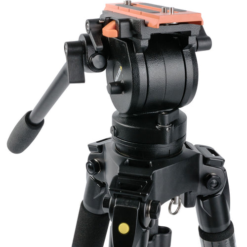 Miller AirV Fluid Head with Solo-Q Pod Base, Base Clamp Nut & Versa Camera Plate