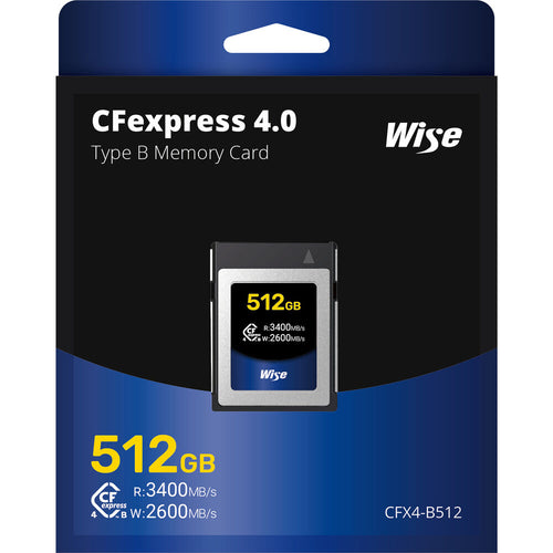 Wise 512GB CFexpress Type B 4.0 3400MB/s Memory Card