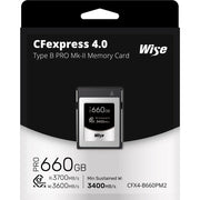 Wise 660GB CFexpress Type B 4.0 PRO Mark II 3400MB/s Memory Card