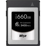 Wise 660GB CFexpress Type B 4.0 PRO Mark II 3400MB/s Memory Card