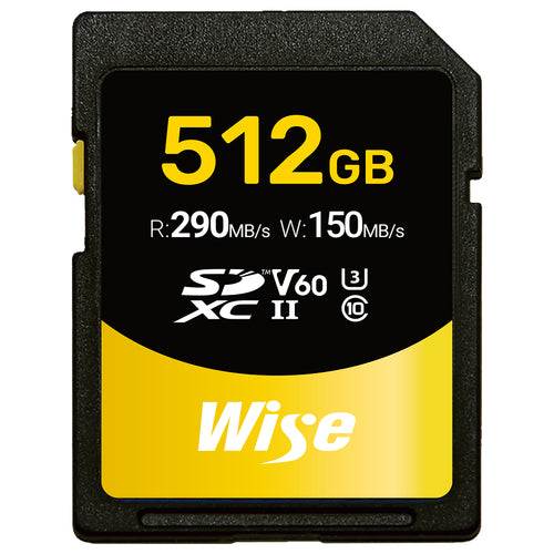Wise 512GB SDXC UHS-II 290MB/s Memory Card - V60