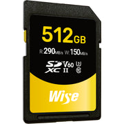 Wise 512GB SDXC UHS-II 290MB/s Memory Card - V60