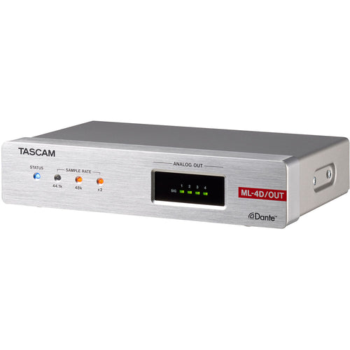 Tascam 4-Channel Line-Output Dante Converter with Built-In DSP Mixer