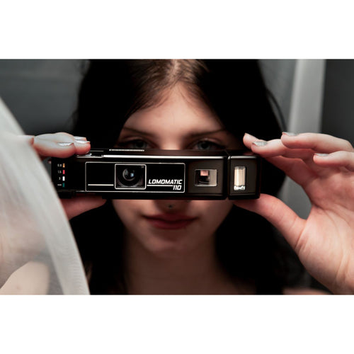 Lomography Lomomatic 110 Camera & Flash Metal Nocturne