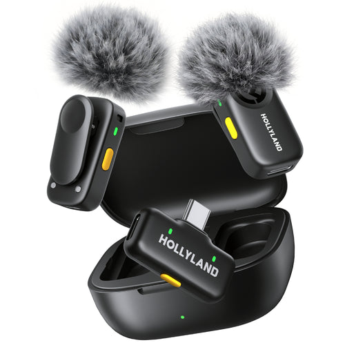Hollyland LARK A2 Mini Duo with USB-C RX Wireless Microphone (Space Grey)