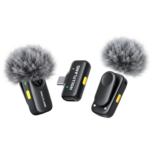 Hollyland LARK A2 Mini Duo with USB-C RX Wireless Microphone (Space Grey)