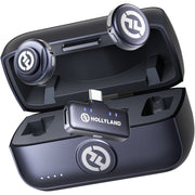 Hollyland LARK M3 Combo 2TX&1RX Wireless Microphone System with 2 Clip-On Mic/Transmitters & 1 USB Receiver (2.4 GHz)