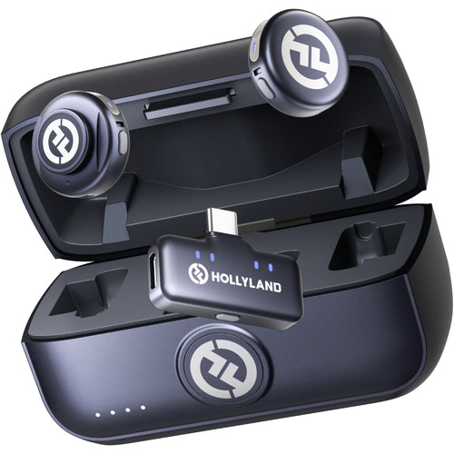 Hollyland LARK M3 Combo 2TX&1RX Wireless Microphone System with 2 Clip-On Mic/Transmitters & 1 USB Receiver (2.4 GHz)