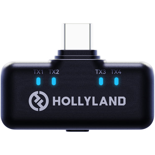 Hollyland LARK M3 Combo 2TX&2RX Wireless Microphone System with 2 Clip-On Mic/Transmitters, 1 USB Receiver & 1 Camera Receiver (2.4 GHz)