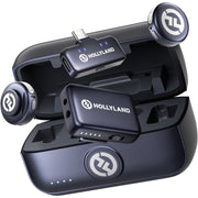 Hollyland LARK M3 Combo 2TX&2RX Wireless Microphone System with 2 Clip-On Mic/Transmitters, 1 USB Receiver & 1 Camera Receiver (2.4 GHz)