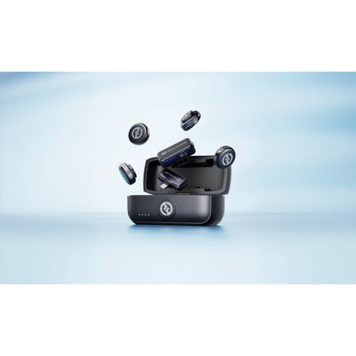Hollyland LARK M3 Combo 2TX&4RX Wireless Microphone System with 2 Clip-On Mic/Transmitters & 4 USB Receivers (2.4 GHz)