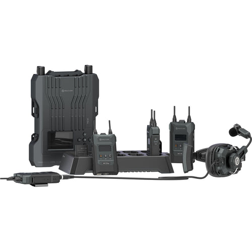 Hollyland Solidcom M1 Pro Full-Duplex Wireless Intercom System with 4 Beltpacks & Dual-Ear Headsets (1.9 GHz)