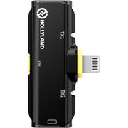 Hollyland Lark C1 DUO 2-Person Wireless Microphone System with Lightning Connector for iOS Devices (Black, 2.4 GHz)