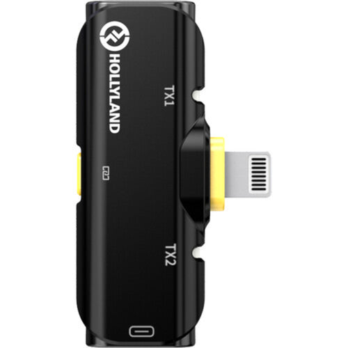 Hollyland Lark C1 DUO 2-Person Wireless Microphone System with Lightning Connector for iOS Devices (Black, 2.4 GHz)