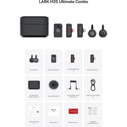 Hollyland Lark M2S Duo Wireless Microphone Ultimate Combo Kit (2 x TX + 3 x RX)