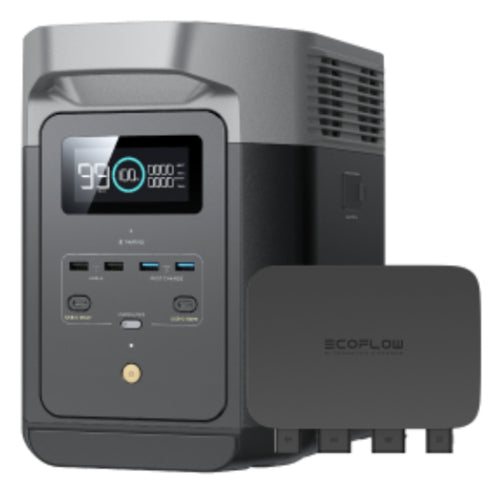EcoFlow Delta 2 Max Power Station with Maximum 2400W AC Output & Built in 2048Wh (170Ah@12V) Battery Capacity