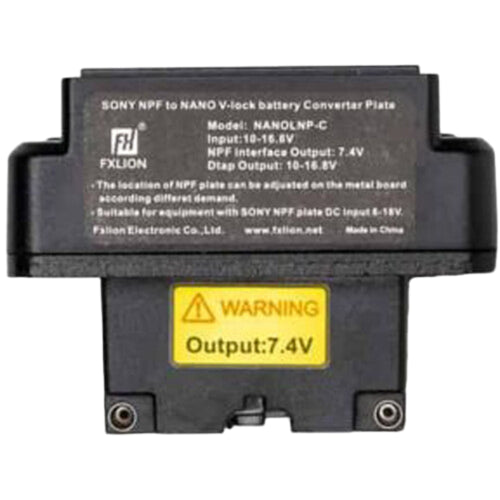 Fxlion NANO V-Mount to NP-F Adapter (7.4V regulated)