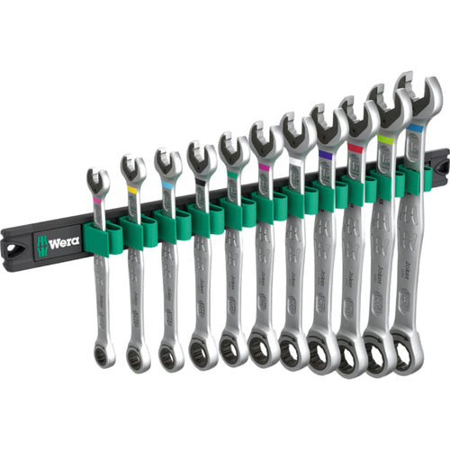 Wera 9630 Magnetic Rail 6000 Joker 1 Combination Spanner Set 11 Peice