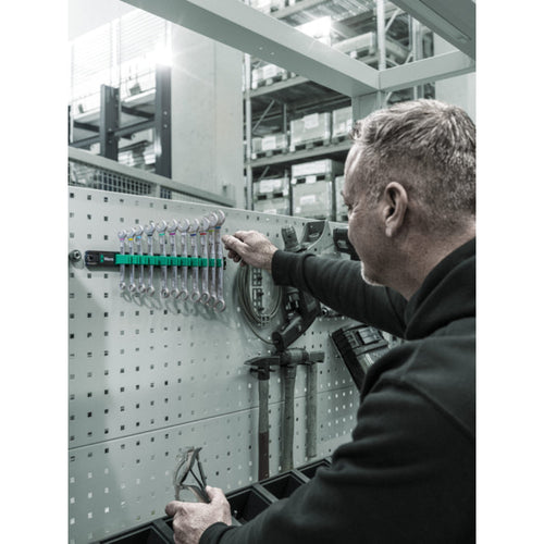 Wera 9630 Magnetic Rail 6000 Joker 1 Combination Spanner Set 11 Peice