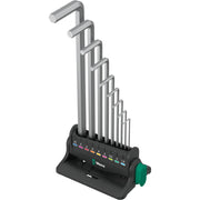 Wera 950/9 Hex-Plus 8 L-Key Set Metric Chrome-Plated Frame 9 Peice