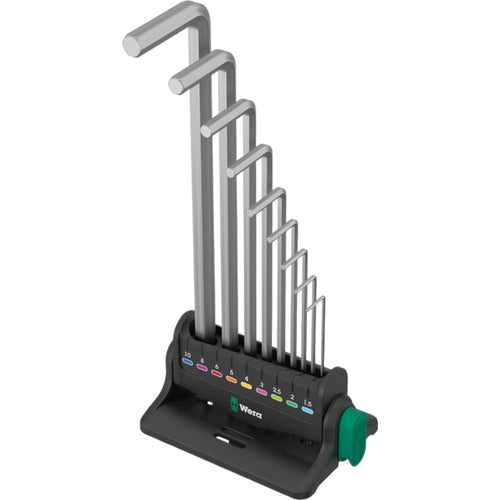 Wera 950/9 Hex-Plus 8 L-Key Set Metric Chrome-Plated Frame 9 Peice