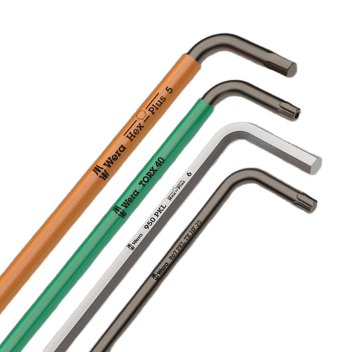 Wera 950/9 Hex-Plus 8 L-Key Set Metric Chrome-Plated Frame 9 Peice