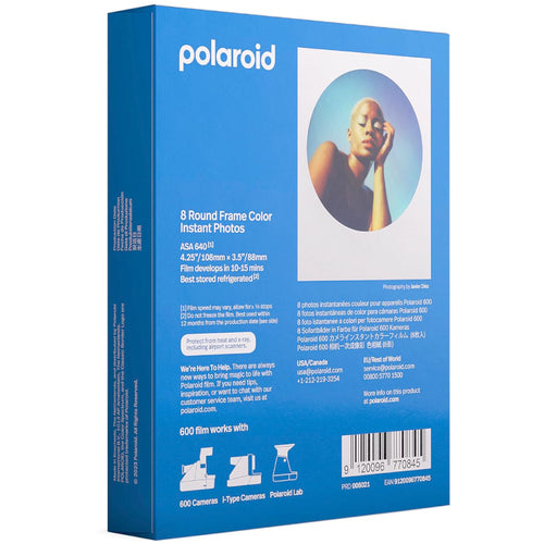 Polaroid Colour 600 Instant Film (Round Frame, 8 Exposures)