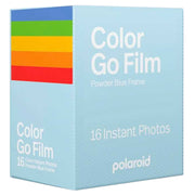 Polaroid Go Color Powder Blue Frame Film Compatible with Polaroid Go Camera (Double Pack, 16 Exposures)