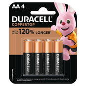Duracell Coppertop Alkaline AA Batteries (4 Pack)