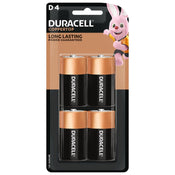 Duracell Coppertop Alkaline D Batteries (4 Pack)