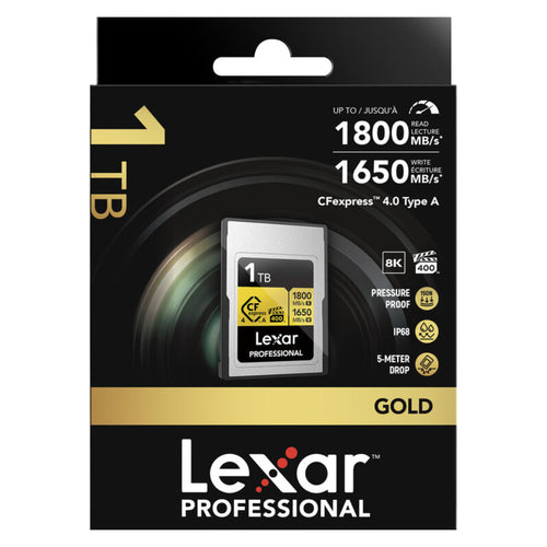 Lexar Professional Gold 1TB CFexpress 4.0 Type A 1800MB/s Memory Card
