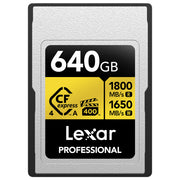 Lexar Professional Gold 640GB CFexpress 4.0 Type A 1800MB/s Memory Card