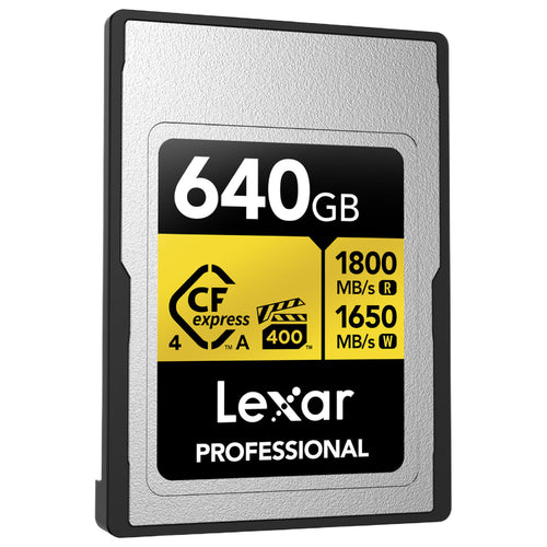 Lexar Professional Gold 640GB CFexpress 4.0 Type A 1800MB/s Memory Card