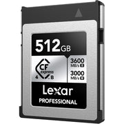 Lexar Professional Silver 512GB CFexpress 4.0 Type B 3600MB/s Memory Card