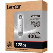 Lexar 128GB JumpDrive Solid State Dual Drive D50E USB 3.2