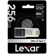 Lexar JumpDrive Fingerprint F35 PRO 256GB USB 3.2 Gen 1, Up To 400MB/S Read, 350MB/S Write
