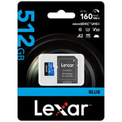 Lexar Blue 512GB microSDXC UHS-I 160MB/s Memory Card - V30