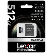 Lexar Professional Silver Plus 512GB microSDXC UHS-I 205MB/s Memory Card - V30