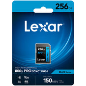 Lexar Blue 256GB SDXC UHS-I 150MB/s Memory Card - V30