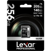 Lexar 256GB Professional Silver SDXC UHS-I 205MB/s Memory Card-V30