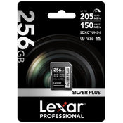 Lexar Professional Silver Plus 256GB SDXC UHS-I 205MB/s Memory Card - V30