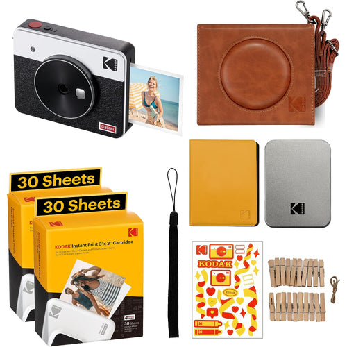 Kodak Instant Camera Mini Shot 3 Retro Cartridge + Accessories Bundle