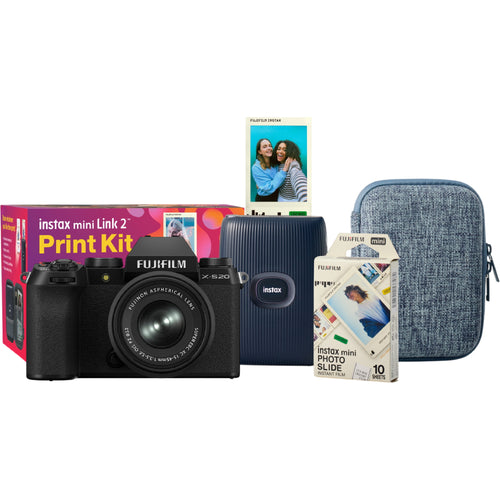 Fujifilm X-S20 with XC15-45mm Kit and instax mini Link 2 Print Kit (Space Blue)