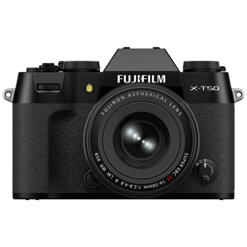 Fujifilm X-T50 Black with XF 16-50mm Lens and instax mini Link 2 Print Kit (Space Blue)