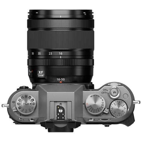 Fujifilm X-T50 Silver with XF 16-50mm Lens and instax mini Link 2 Print Kit (Space Blue)