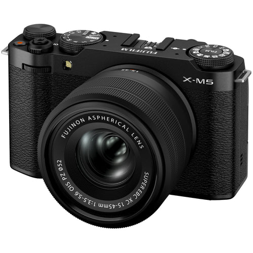 Fujifilm X-M5 Black with XC 15-45mm Kit and instax mini Link 2 Print Kit (Space Blue)